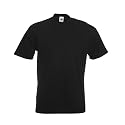 T-Shirt Super Premium von Fruit of the Loom Schwarz XXL