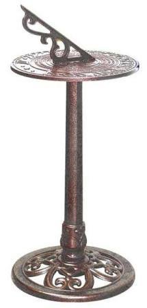 Garden Sun Dial Bird Table Green/ Feeder/ New