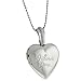 Stunning Heart Shape with I Love You Engraved Locket Pendant With 28 Inch Chain