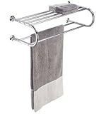 Hotel Style Chrome Towel Rack & Shelf