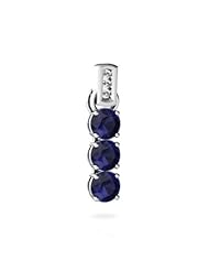 Genuine Sapphire 14kt White Gold Pendant
