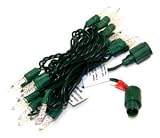 General 41313 C41313 M5 PURE WHITE 25LT COMMERCIAL GRADE SET GREEN WIRE LED Christmas Light String Set