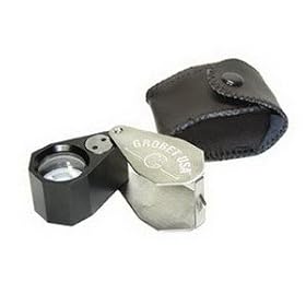 Grobet Illuminated Eye Loupe, w/Ultraviolet Light, 10x