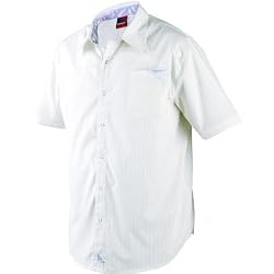Fly Racing Pin-Stripe Men's Polo Racewear Shirt - White