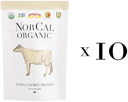 NorCal Organic Grass-Fed Vanilla Whey Protein, 10 Single Serving Packets ...