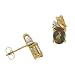 Mystic Fire Topaz Stud Earrings W/ Diamond 10K Gold New image 3