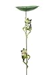 Frieda and Freddie the Frog Birdfeeder Garden Stake Statuary
