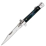 Stiletto Skull Folding Knife