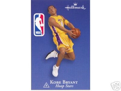 Kobe Bryant with card hoop stars #9 in series 2003 hallmark ornament
