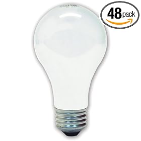 GE Lamps 13257 A19 Incandescent Soft White Light Bulb, 40-Watt, 48-Pack by General Electric