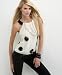 Apparel : BCBGMAXAZRIA Silk Chiffon Sleeveless Top with Rosettes