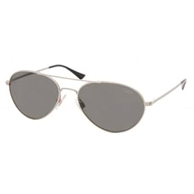 POLO RALPH LAUREN PH 3019 9035/87 BRUSHED SILVER/GRAY METAL AVIATOR SUNGLASSES