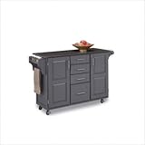 Large Create-a-Cart Grey Finish with Granite Top Grey/Salmon by Home Styles ....