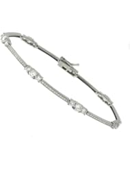 Ladies Silver CZ Bracelet
