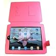 NEW! PINK! Protective Leather iPad Case with Magnetic Flap for Security and Ease of Use. BUILT IN KICKSTAND great for Movie Watching and Book Reading!!