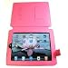 NEW! PINK! Protective Leather iPad Case with Magnetic Flap for Security and Ease of Use. BUILT IN KICKSTAND great for Movie Watching and Book Reading!!