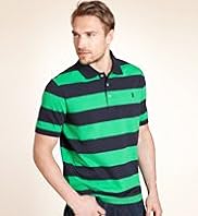 Blue Harbour Pure Cotton Block Striped Polo Shirt