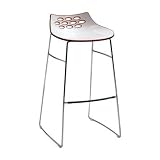 Calligaris 25.25-Inch Jam Counter Stool Orange Outside/White Inside - CD095-2