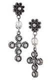 DOLCE＆GABBANA (ドルチェ＆ガッバーナ) フラワーモチーフ クロスピアス DJ0254の画像