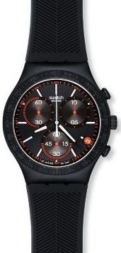 Swatch Irony Chrono Burning Eye Black Dial Unisex watch #YCB4012
