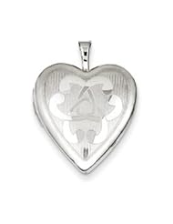 Genuine IceCarats Designer Jewelry Gift Sterling Silver 20Mm Heart Locket