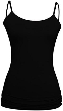 Teejoy Women's Seamless Nylon Camisole Tank Top - Black
