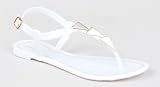 Bamboo HAWAII-22 Pyramid Studded T-Strap Slingback Flat Jelly Thong Sandal