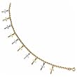 Two Tone Ten Crosses Bracelet