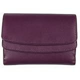 Lichfield Leather Ladies Purse Note Case, Purple