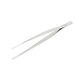 uxcell　ピンセット　小物拾う　シルバー　ステンレススチール　ポイント先端　長さ30cm