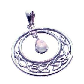 Celtic Knotted Crescent & Moonstone by Moonstone Birthstones