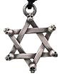 Jewish Star Of David Skull Skulls Pewter Pendant