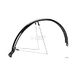 Planet Bike Hardcore Recumbant Bicycle Fender with Stainless Steel Hardware and Mud Flap (Rear, Black, 26-Inch Tires/50mm Wide)
