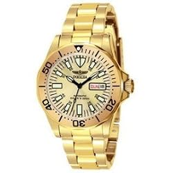 INVICTA SAPPHIRE AUTOMATIC DIVER GOLDTONE CHAMPAGNE DIAL 17047
