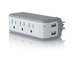 Belkin BZ103050vTVL Mini Surge Protector/Dual USB Charger
