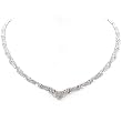 1.00 Carat Diamond & Sterling Silver Kisses & Hugs Necklace