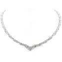 1.00 Carat Diamond & Sterling Silver Kisses & Hugs Necklace