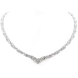 1.00 Carat Diamond and Sterling Silver Kisses and Hugs Necklace