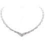 1.00 Carat Diamond & Sterling Silver Kisses & Hugs Necklace