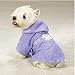 Casual Canine Gingham / Terry-cloth Dog Bathrobe - Purple with Lamb on Back -- Small
