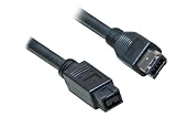 Firewire 800 to 400 9 Pin to 6 Pin Lead Cable IEEE1394B - Black