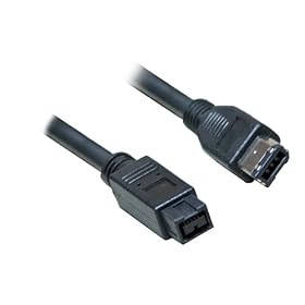 Firewire IEEE1394B 800 to 400 9 Pin to 6 Pin Cable Lead - 2M / Black