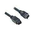 Firewire IEEE1394B 800 to 400 9 Pin to 6 Pin Cable Lead - 2M / Black