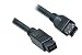 Firewire 800 to 400 9 Pin to 6 Pin Lead Cable IEEE1394B - Black