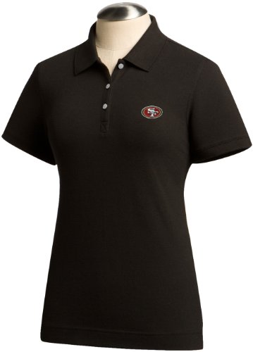 NFL San Francisco 49ers Women's Ace Polo, Black, Small