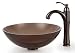 Kraus C-GV-103-12mm-1005ORB Clear Brown Glass Vessel Sink and Riviera Faucet, Oil Rubbed Bronze Kraus C-GV-103-12mm-1005ORB Clear Brown Glass Vessel Sink and Riviera Faucet, Oil Rubbed Bronze