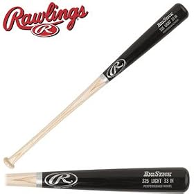 Rawlings Rawlings Half Dip Black Finish Adult Wood Baseball Bat