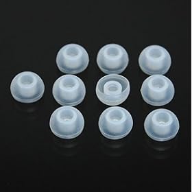 5 Pair Large Clear color Silicone Replacement Ear Buds Tips for Audio-Technica Skullcandy Monster Sony Ultimate Ears... by