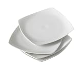 Royal Worcester Classic White Square Set of 4 Dinner Plates 10- 1/2 inch