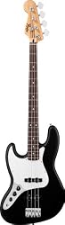 Fender&reg; Standard Jazz Bass&reg; (J-Bass) 4-string LEFT-HAND Bass Guitar - Black, Rosewood Fretboard